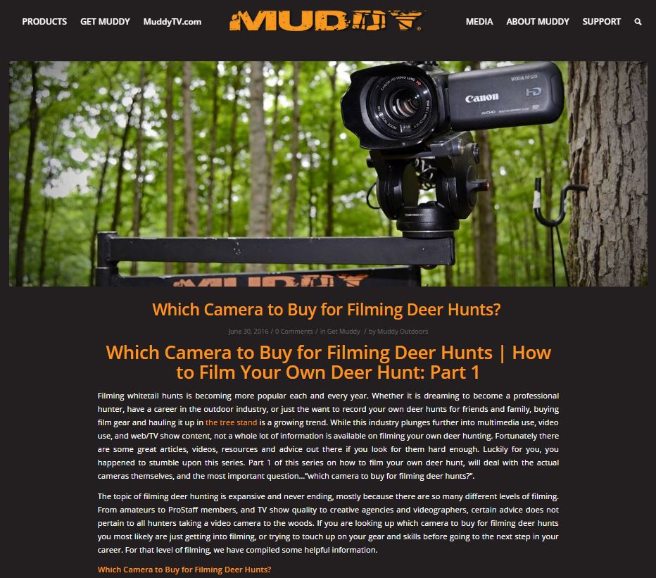 The Gear and Camera Arms You Need for Filming Deer Hunts Muddy Outdoors