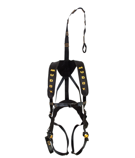 Black Muddy Outdoors Magnum Pro Padded Adjustable Treestand Harness System