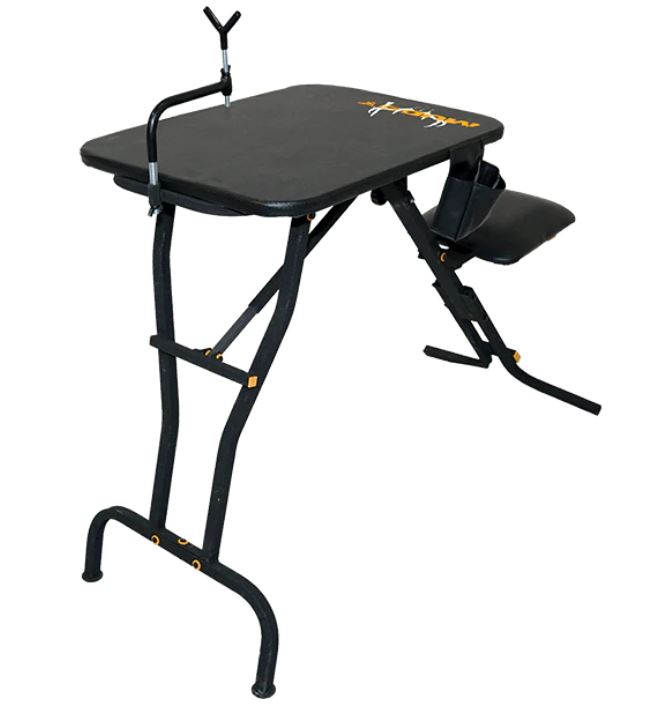 Folding Shooting Bench Seat with Adjustable Table Gun Rest Height Adjustable 