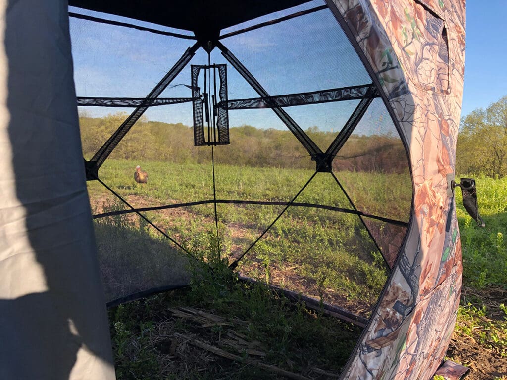 muddy prevue 2 ground blind inside