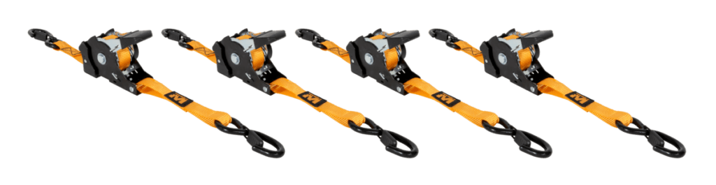 1”X10' RETRACTABLE RATCHET STRAPS | Muddy Outdoors