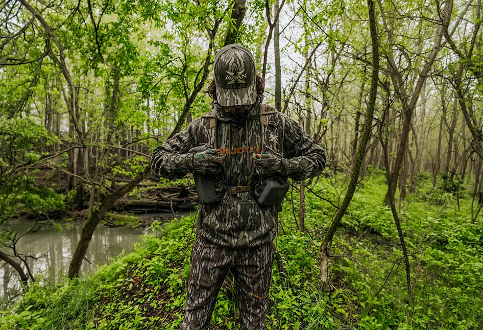 Hunter wearing MTX apparel in the field